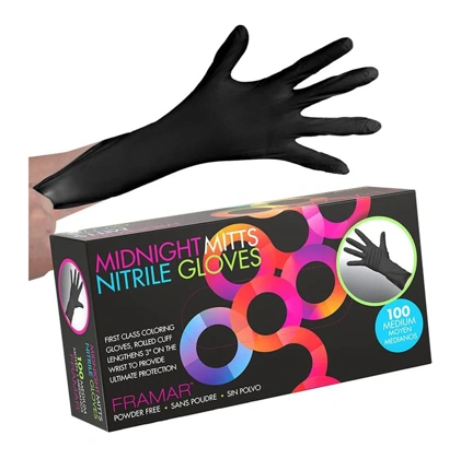 Framar Midnight Mitts Nitrile Gloves Medium 100db (SKU:90014) főképe